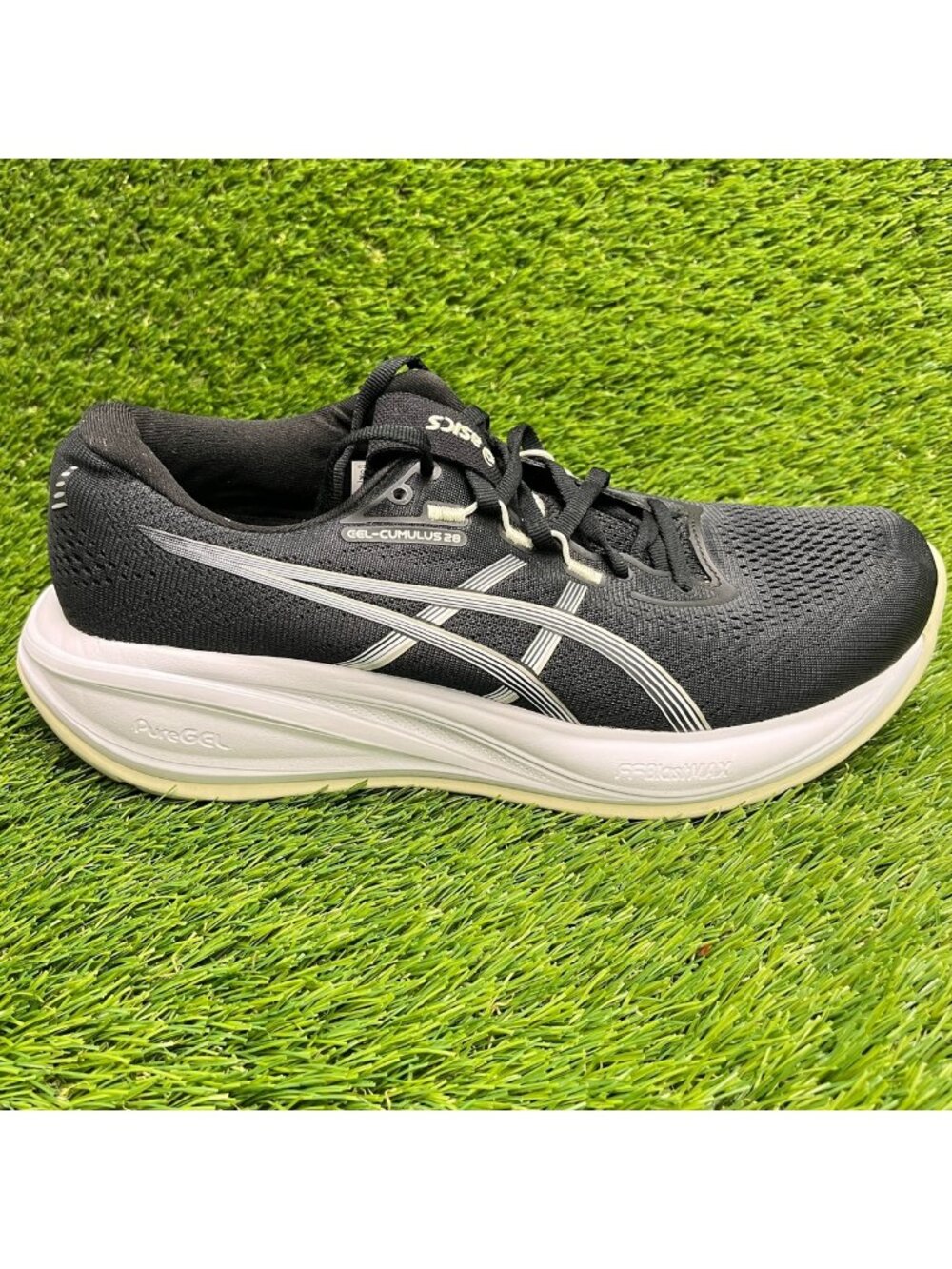 Asics Gel-Cumulus 28 Womens Size 10 Black White Athletic Running Shoes Sneakers